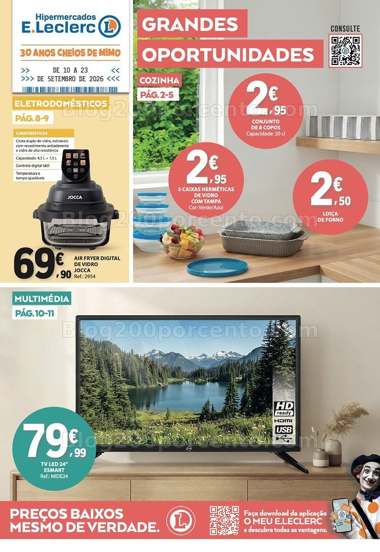 Antevisão Folheto E-LECLERC Bazar Promoções de 10 a 23 setembro
